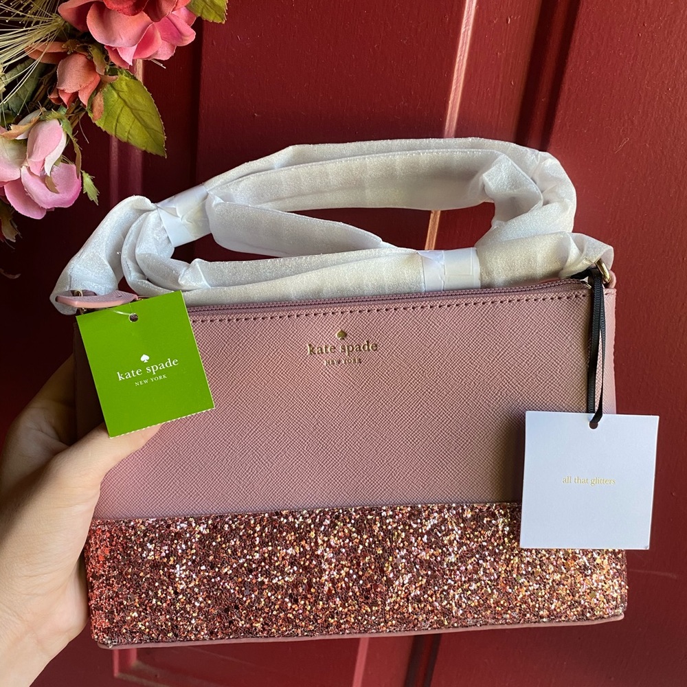 Kate Spade Glitter Ramey Greta Court Crossbody - Picture 2 of 6